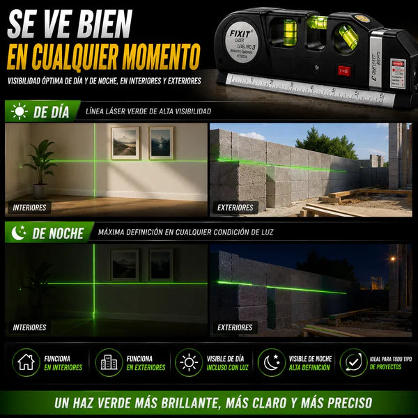 🎯Nivel Láser Multifuncional 4 en 1 - Alineación Perfecta en Segundos✅¡Envío Gratis en 24H!