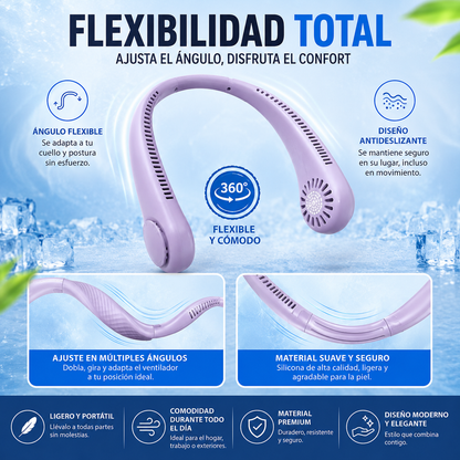 ❄️Ventilador de Cuello Portátil™ | Olvídate del Calor y Disfruta de Aire Fresco al Instante🌬️ ¡OFERTA EXCLUSIVA HOY!🔥