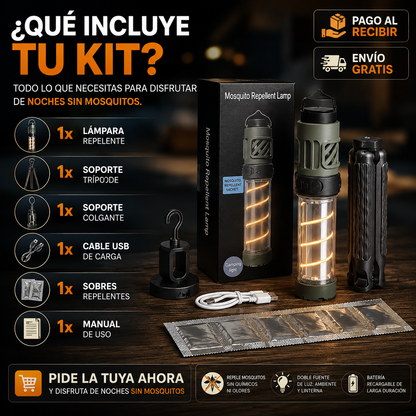 ⚡Lámpara Repelente de Mosquitos 3 en 1🎯La Solución Inteligente Contra los Mosquitos ¡OFERTA EXCLUSIVO HOY!🔥