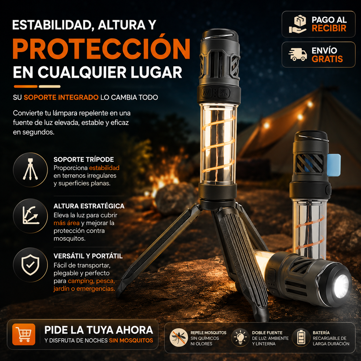 ⚡Lámpara Repelente de Mosquitos 3 en 1🎯La Solución Inteligente Contra los Mosquitos ¡OFERTA EXCLUSIVO HOY!🔥