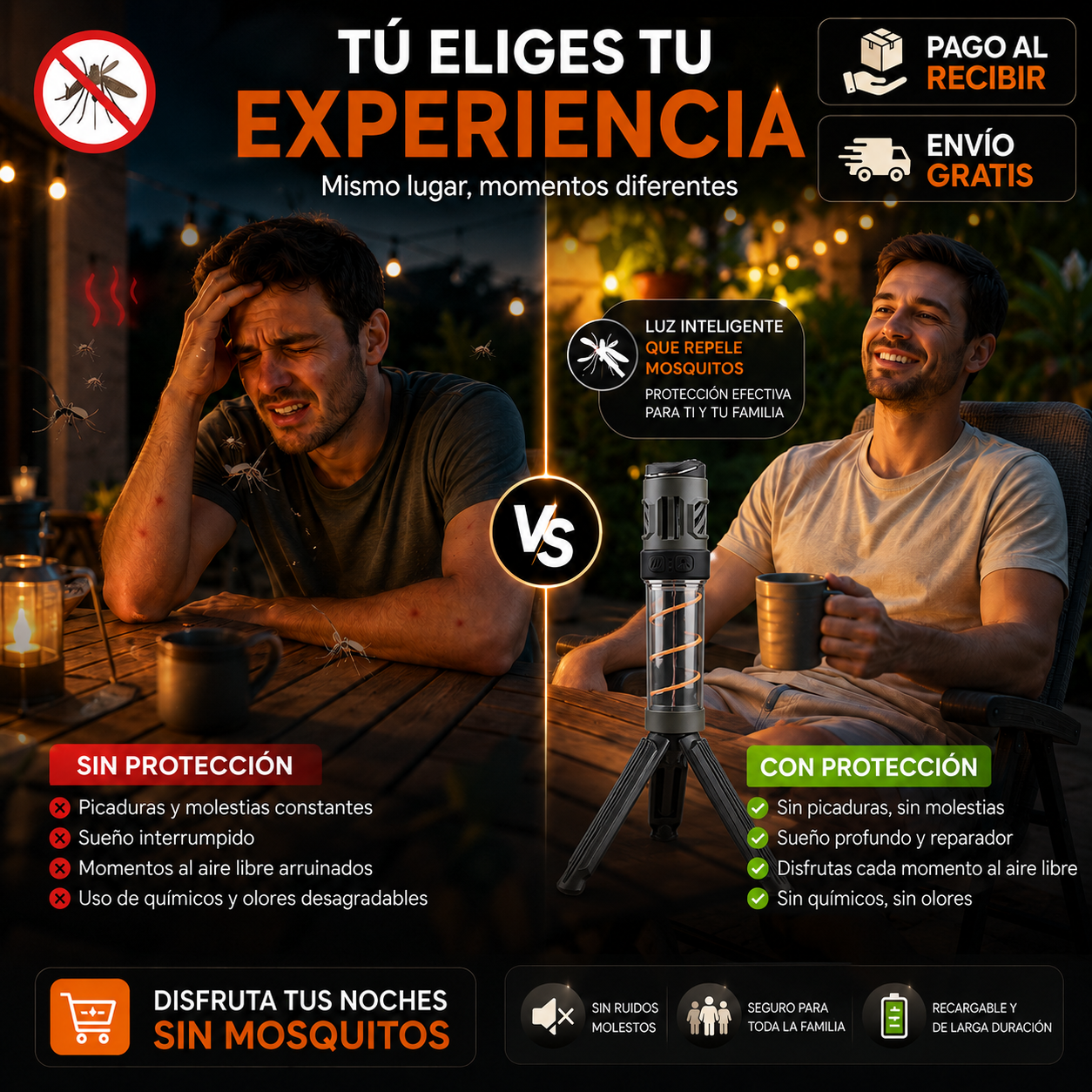 ⚡Lámpara Repelente de Mosquitos 3 en 1🎯La Solución Inteligente Contra los Mosquitos ¡OFERTA EXCLUSIVO HOY!🔥