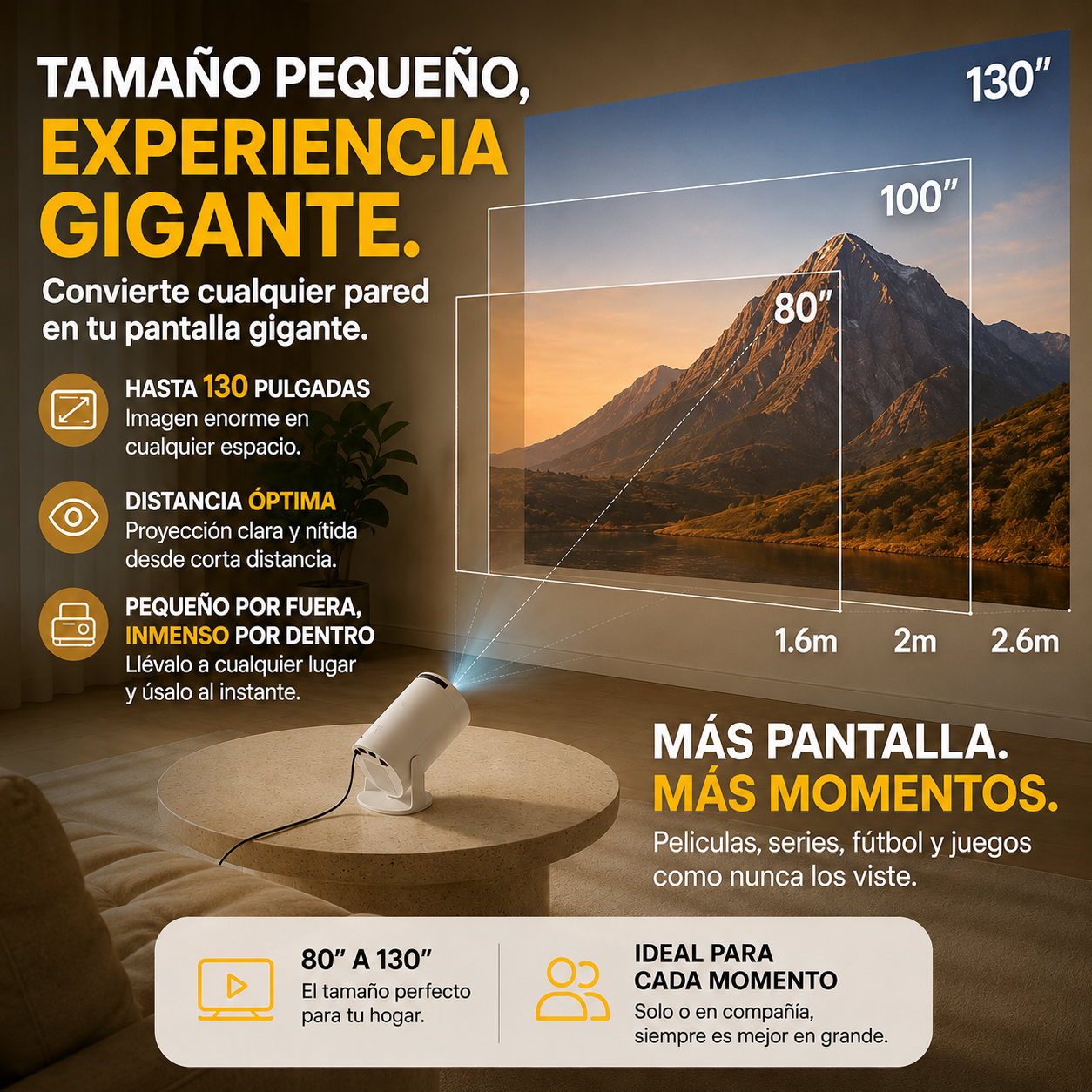 🎬Mini Proyector Portátil HD: Convierte tu habitación en un cine hoy ¡Envío Gratis 24/48H!🔥