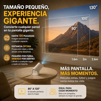 🎬Mini Proyector Portátil HD: Convierte tu habitación en un cine hoy ¡Envío Gratis 24/48H!🔥