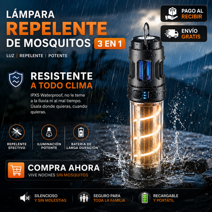 ⚡Lámpara Repelente de Mosquitos 3 en 1🎯La Solución Inteligente Contra los Mosquitos ¡OFERTA EXCLUSIVO HOY!🔥