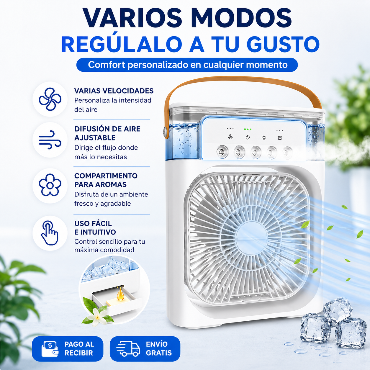❄️Climatizador Evaporativo Portátil 4 en 1–Refresca y Humedece tu Espacio ¡Envío Gratis en 24H!🔥