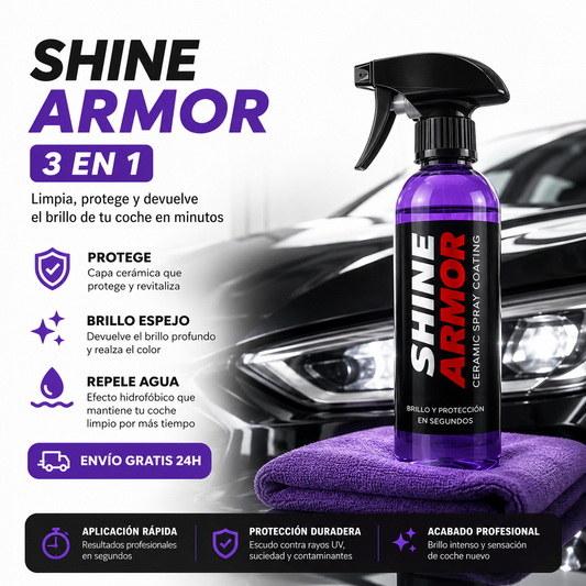 ✨SHINE ARMOR 3 EN 1: Limpia, protege y devuelve el brillo de tu coche en minutos 🚗 ¡Envío Gratis 24h!🔥