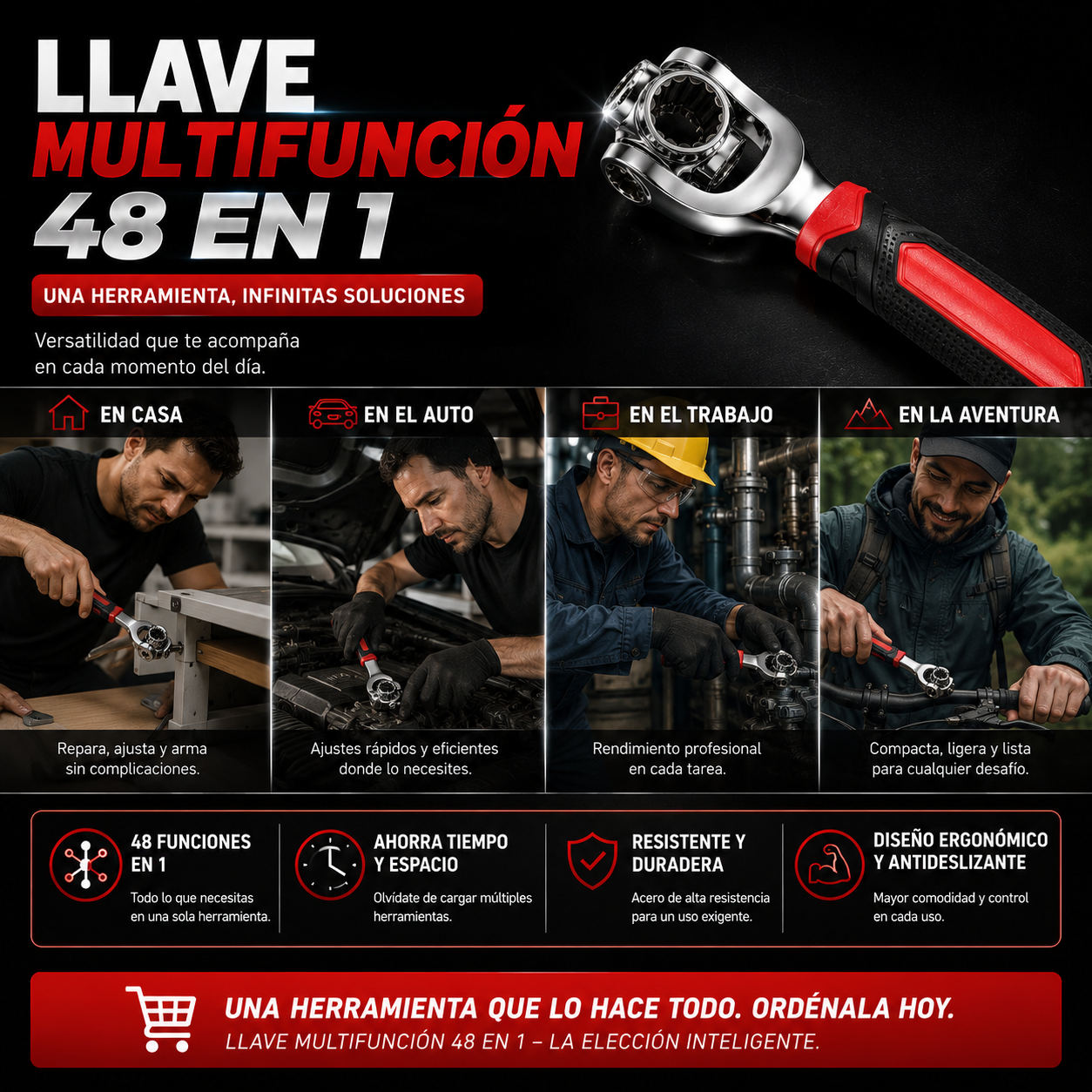 🔧Llave Multifunción 48 en 1 - Una Herramienta, Infinitas Soluciones🔩¡Oferta Exclusiva Hoy!🔥