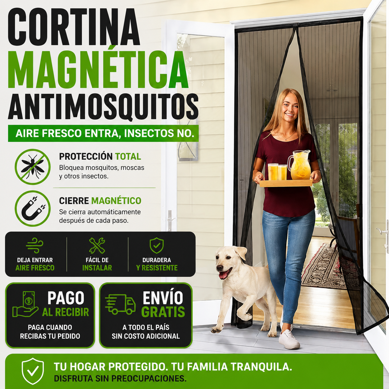 🏠Cortina Magnética Antimosquitos – Protección Total Para Tu Hogar🛡️¡Oferta Exclusiva Hoy!🔥