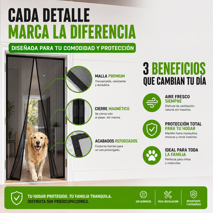 🏠Cortina Magnética Antimosquitos – Protección Total Para Tu Hogar🛡️¡Oferta Exclusiva Hoy!🔥