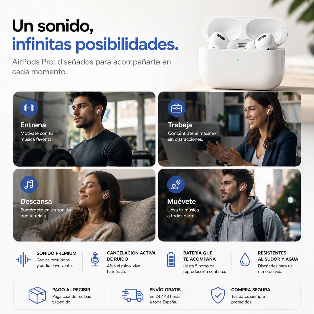 🎧 AirPods PRO 5.3 Premium -  Sonido Premium y Libertad Total ¡OFERTA EXCLUSIVA DISPONIBLE HOY!🔥