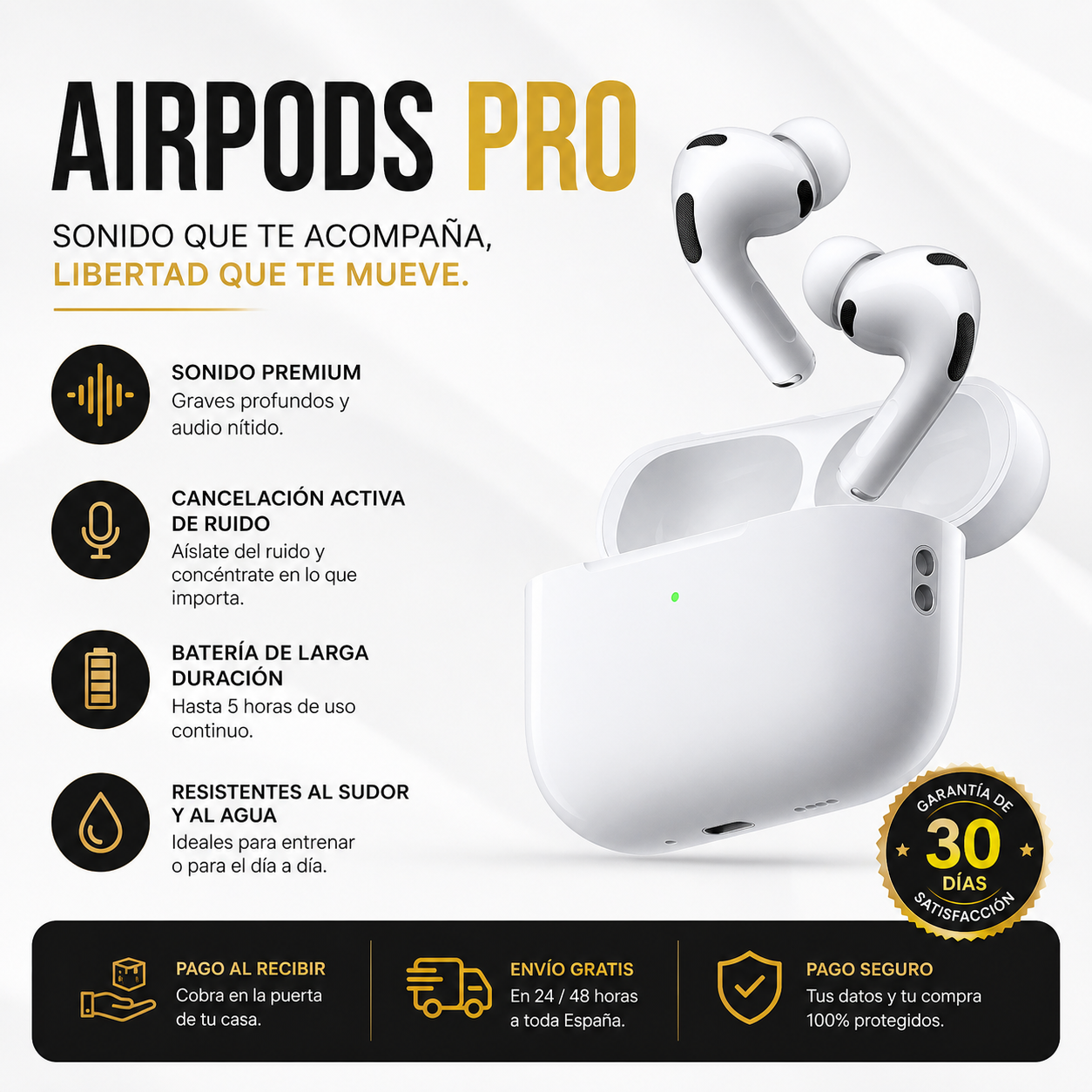 🎧 AirPods PRO 5.3 Premium -  Sonido Premium y Libertad Total ¡OFERTA EXCLUSIVA DISPONIBLE HOY!🔥