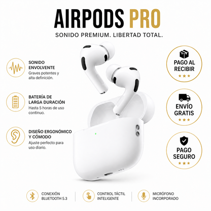 🎧 AirPods PRO 5.3 Premium -  Sonido Premium y Libertad Total ¡OFERTA EXCLUSIVA DISPONIBLE HOY!🔥