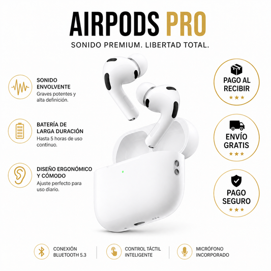🎧 AirPods PRO 5.3 Premium -  Sonido Premium y Libertad Total ¡OFERTA EXCLUSIVA DISPONIBLE HOY!🔥