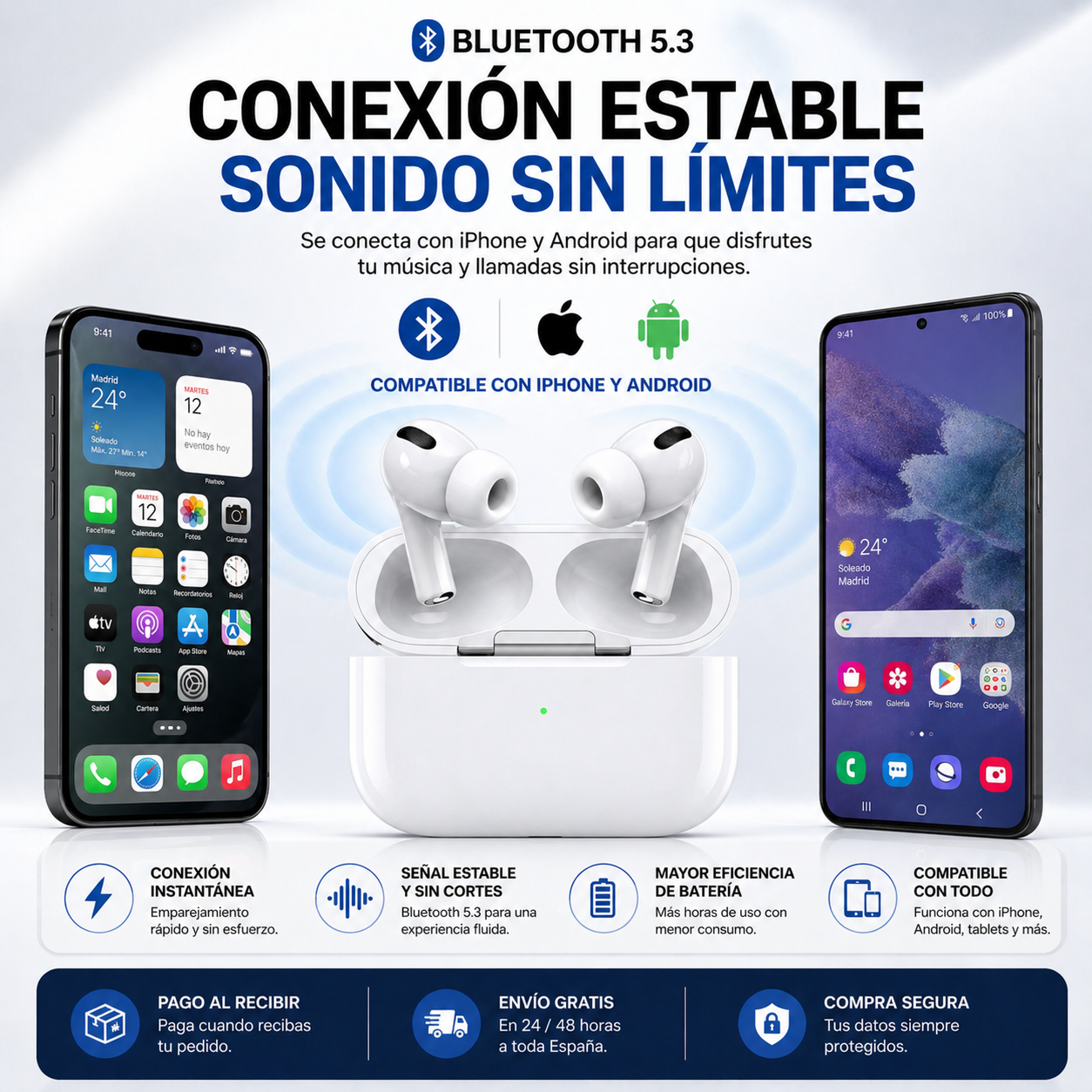 🎧 AirPods PRO 5.3 Premium -  Sonido Premium y Libertad Total ¡OFERTA EXCLUSIVA DISPONIBLE HOY!🔥