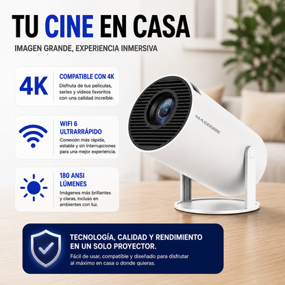 🎬Mini Proyector Portátil HD: Convierte tu habitación en un cine hoy ¡Envío Gratis 24/48H!🔥