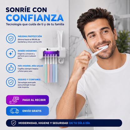 🛡️Esterilizador de Cepillos de Dientes | Elimina hasta el 99,9 % de las bacterias ✨¡Envío Gratis en 24h! 🔥