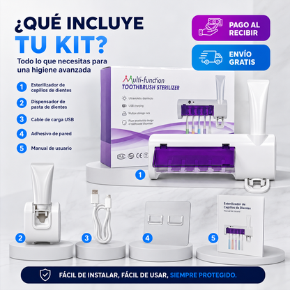 🛡️Esterilizador de Cepillos de Dientes | Elimina hasta el 99,9 % de las bacterias ✨¡Envío Gratis en 24h! 🔥