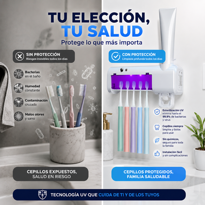🛡️Esterilizador de Cepillos de Dientes | Elimina hasta el 99,9 % de las bacterias ✨¡Envío Gratis en 24h! 🔥