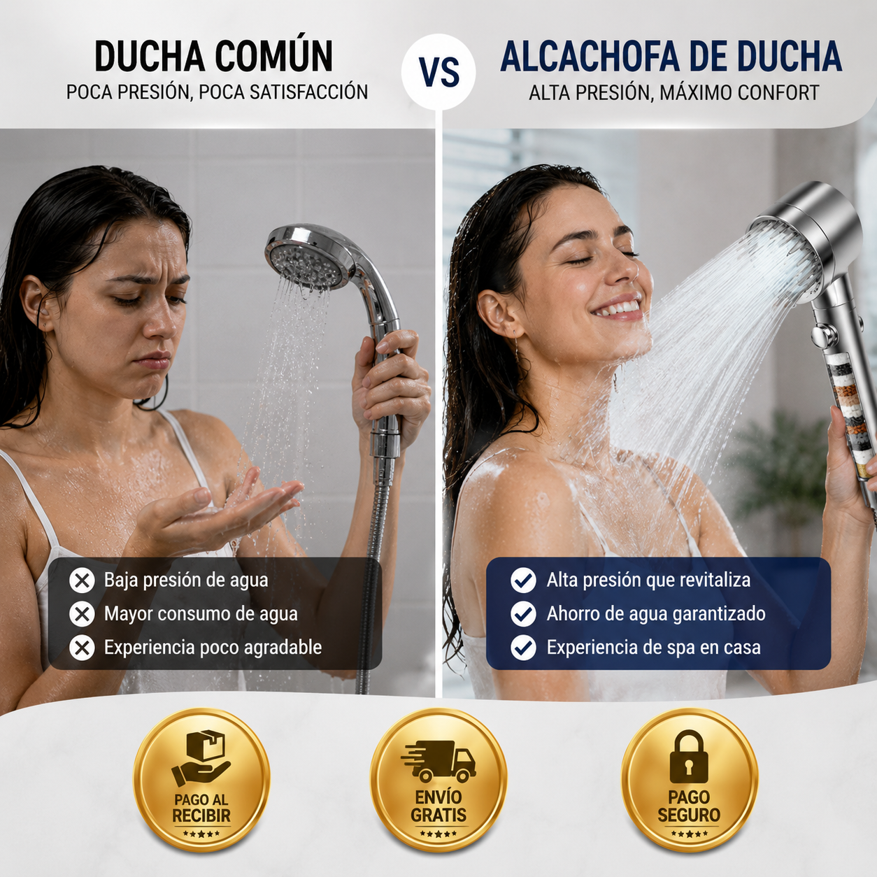 🚿Alcachofa de Alta Presión 3 en 1: Convierte tu ducha en una experiencia de spa 🚚¡Envío Gratis!🔥