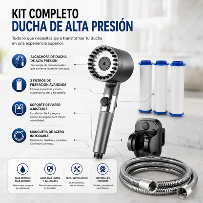 🚿Alcachofa de Alta Presión 3 en 1: Convierte tu ducha en una experiencia de spa 🚚¡Envío Gratis!🔥