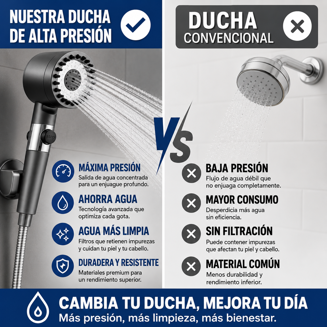 🚿Alcachofa de Alta Presión 3 en 1: Convierte tu ducha en una experiencia de spa 🚚¡Envío Gratis!🔥