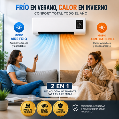 ❄️MINI AIRE ACONDICIONADO 2 EN 1: Calienta en inverno y refresca en verano🚚¡Envío Gratis en 24H!🔥
