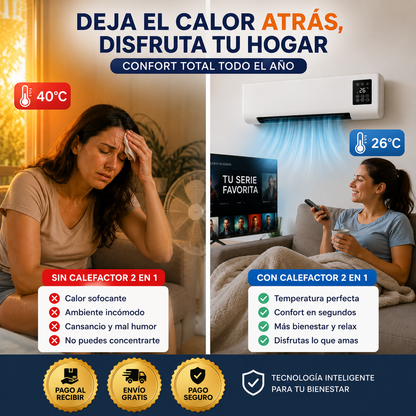 ❄️MINI AIRE ACONDICIONADO 2 EN 1: Calienta en inverno y refresca en verano🚚¡Envío Gratis en 24H!🔥