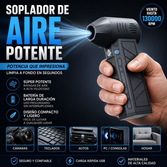 ⚡Soplador de Aire Potente | Seca, limpia y ahorra tiempo⏱️¡Envío Gratis en 24H!🔥